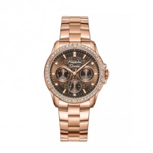 Alexandre Christie AC 2C26 Rosegold Brown Dial BFFRGBO